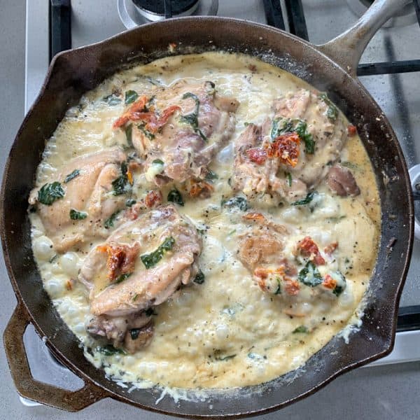 Tuscan Chicken Thighs - VJ Cooks