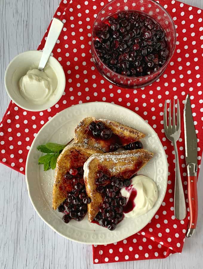 French Toast with Blueberry Toast