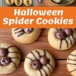 The process of making Halloween Spider Cookies