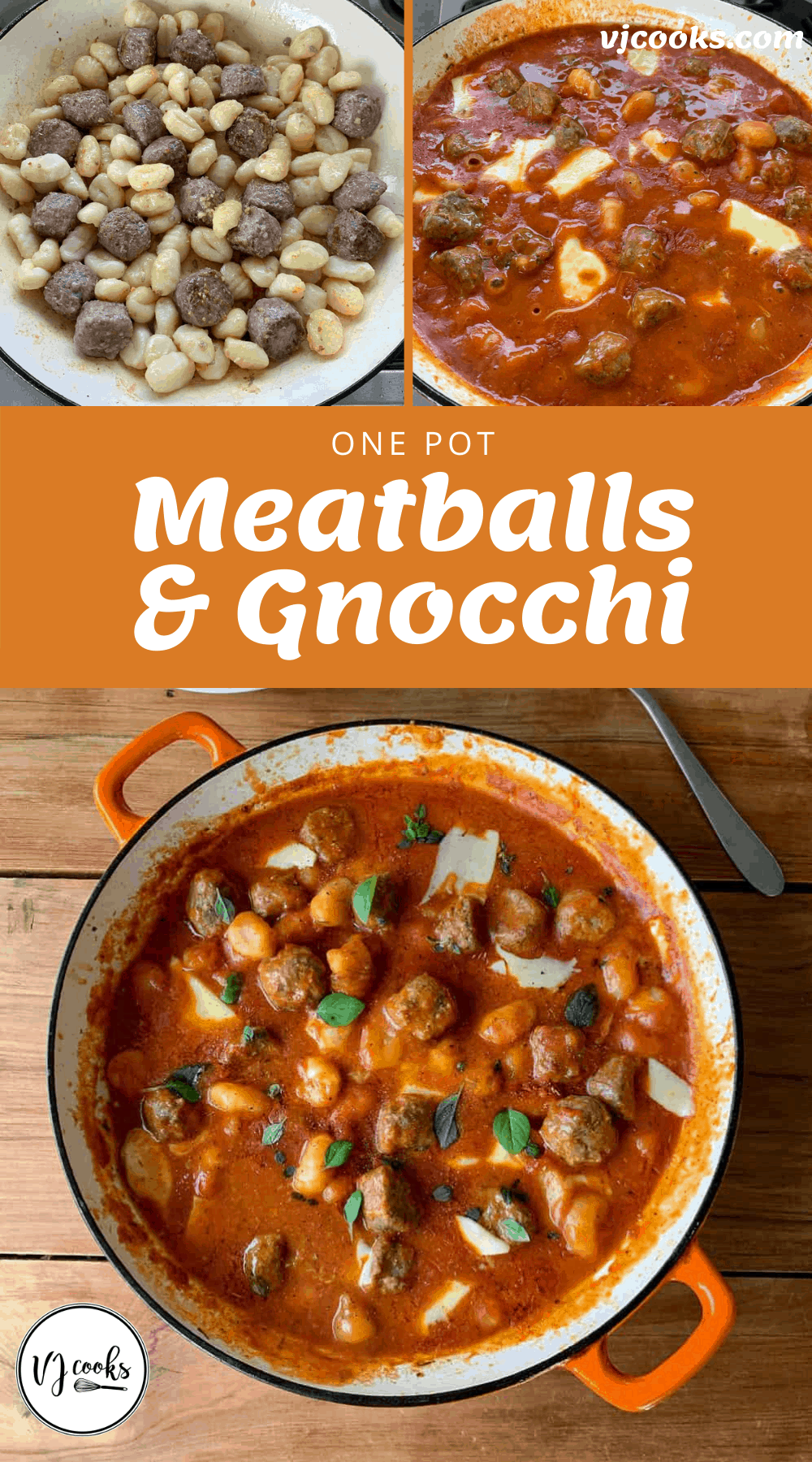 One Pot meatballs and gnocchi