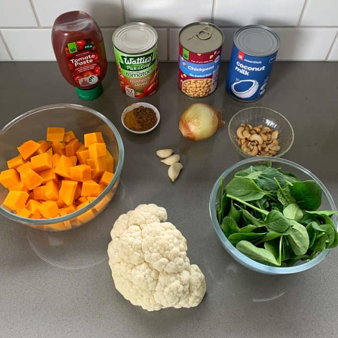 Pumpkin and Chickpea Curry VJ Cooks