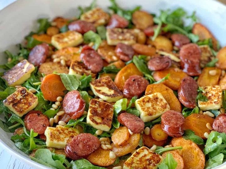 Carrot and chorizo salad