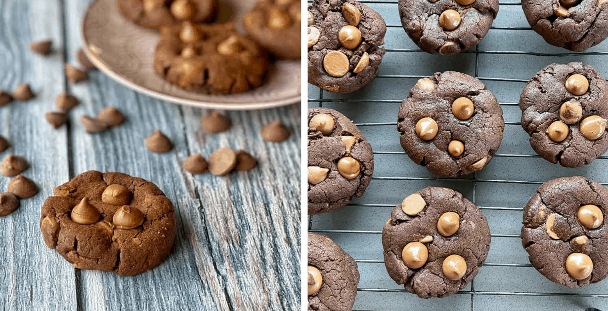 Double choc drop cookies Double choc drop cookies
