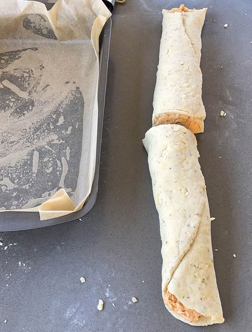 Cheesy Buffalo Chicken Scrolls - VJ Cooks