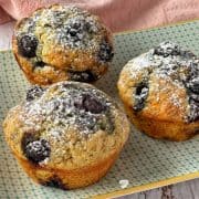 Blueberry oaty muffins