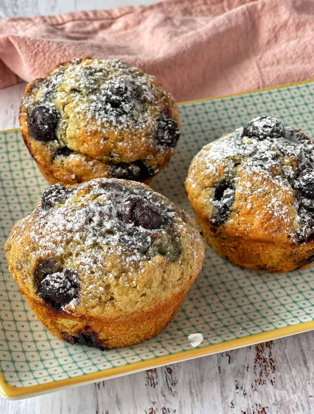 Blueberry oaty muffins