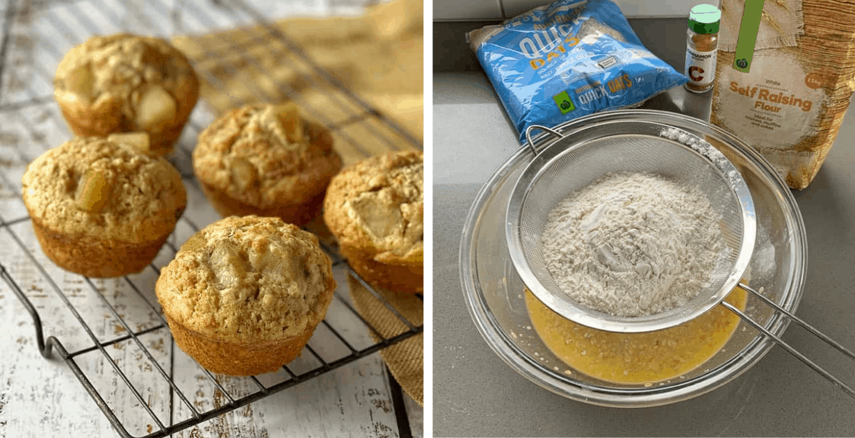 apple oaty muffins