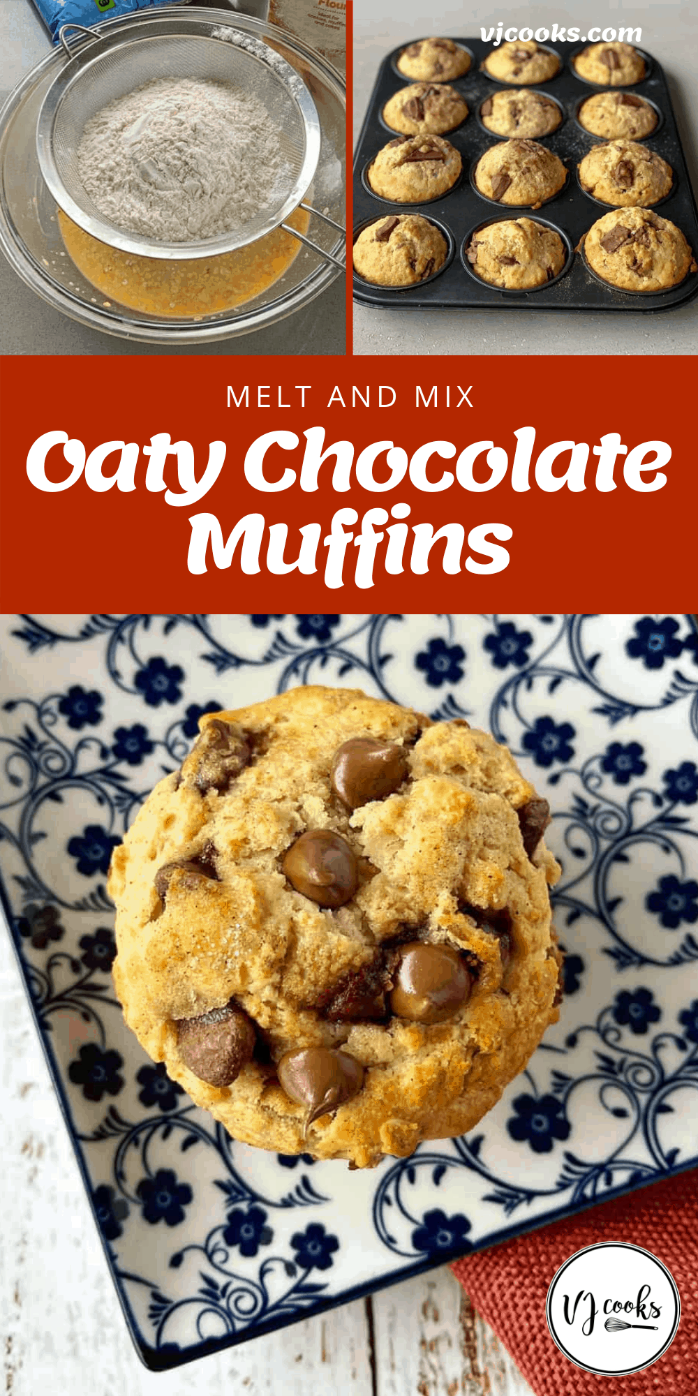 Oaty chocolate muffins