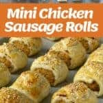 The process of making Chicken Sausage rolls