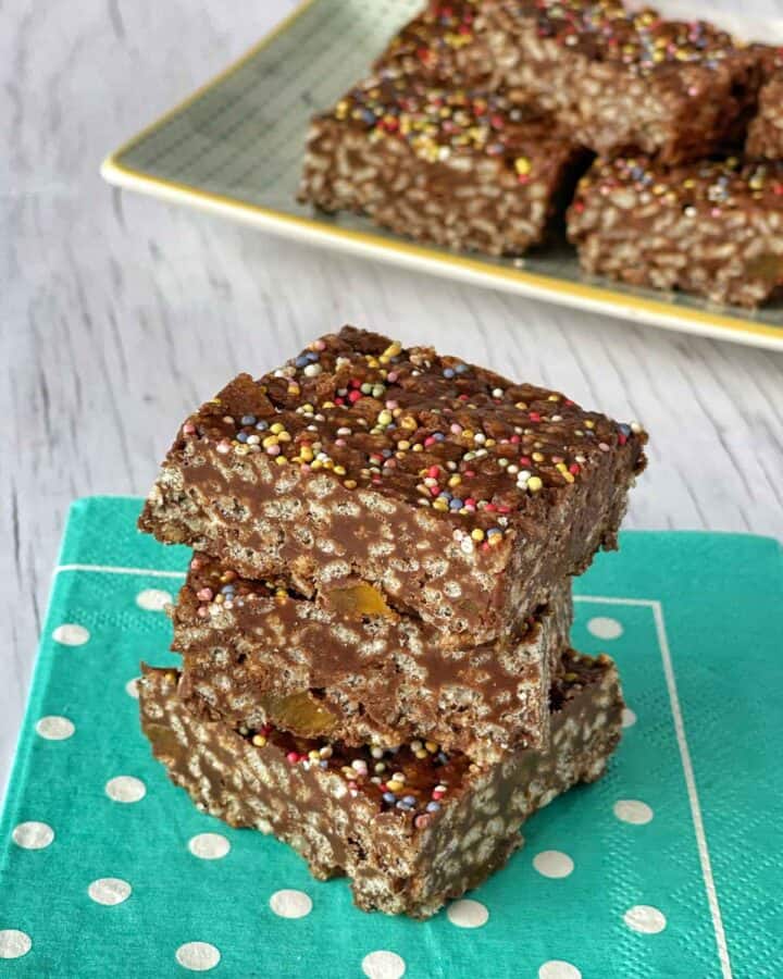 Chocolate Rice Bubble Slice VJ Cooks