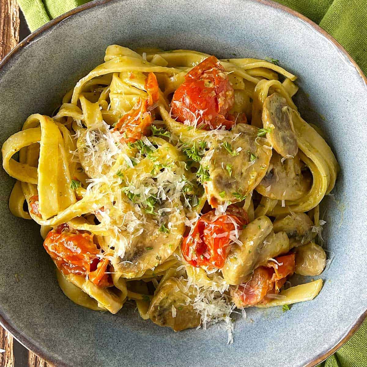 Mushroom and Pesto Pasta VJ Cooks