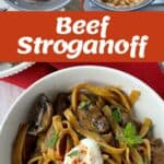The process of making Beef Stroganoff