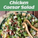 The process of making chicken caesar salad