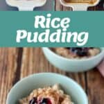 The process of making rice puding