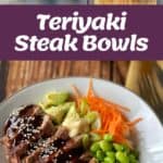 The process of making Teriyaki Steak Bowls