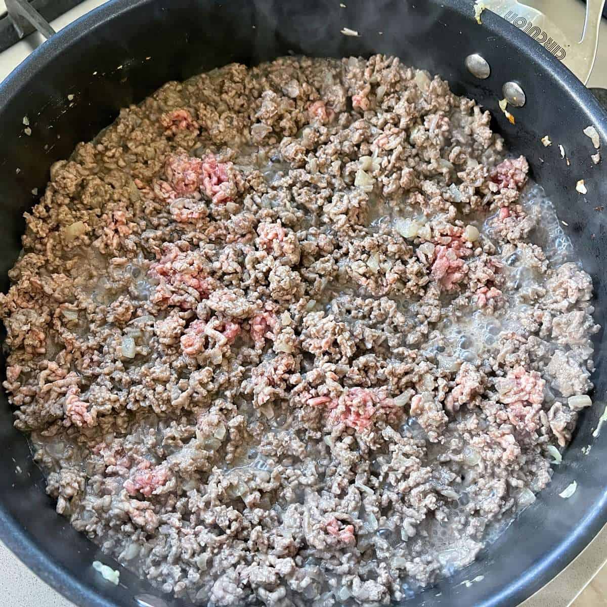 Mince cooking in a frypan