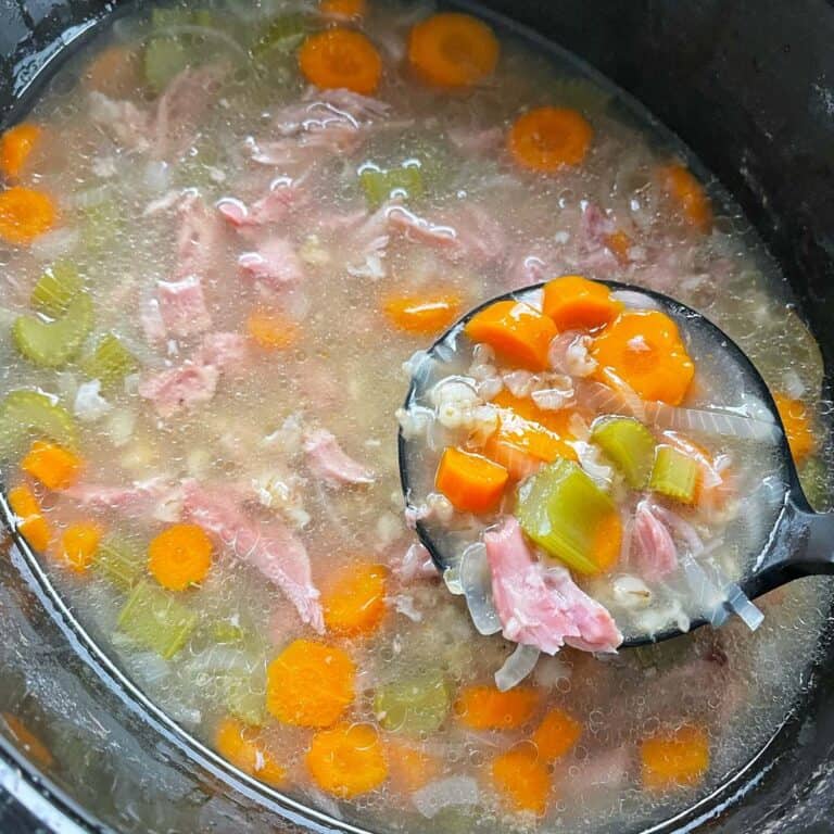 Slow Cooker Bacon Hock and Barley Soup VJ Cooks
