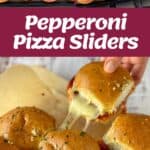 The process of making Pepperoni Pizza Sliders