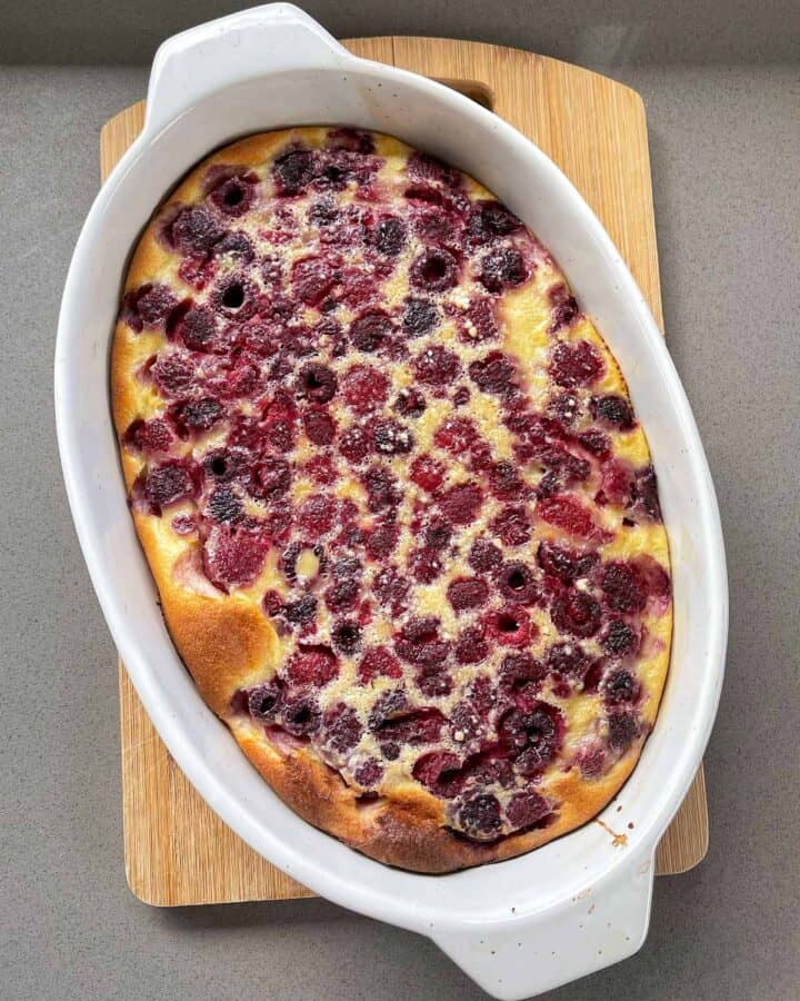 Raspberry Clafoutis - VJ Cooks