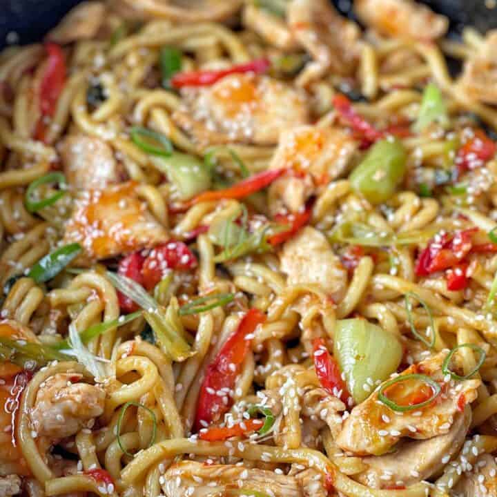 Sweet Chilli Chicken Noodles VJ Cooks