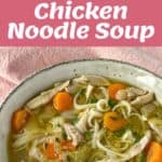 The process of making chicken noodle soup