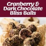 The process of making Cranberry and Dark Chocolate Bliss Balls