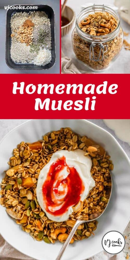 Stunning Homemade Muesli And Baked Eggs image
