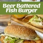 The process of making a Beer Battered Fish Burger