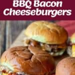 The process of making BBQ Bacon Cheeseburgers.