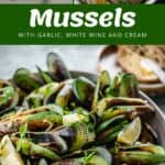 The process of making Mussels in a creamy sauce