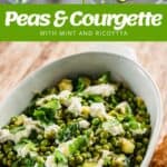 The process of making Peas and Courgette