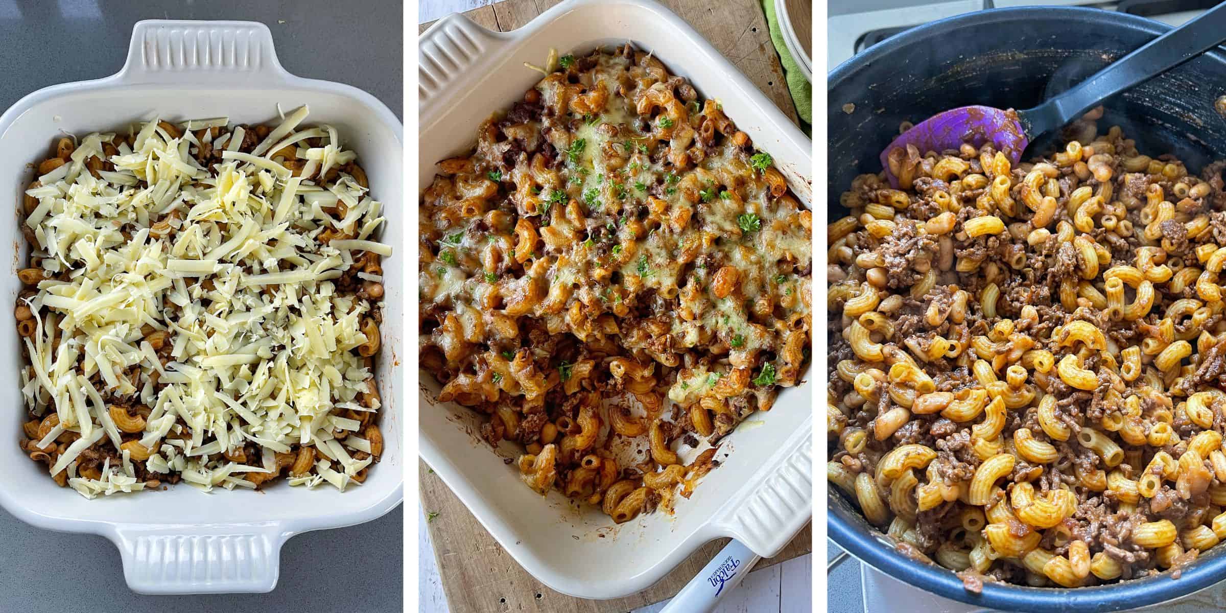 Mince, Macaroni & Bean Casserole VJ Cooks