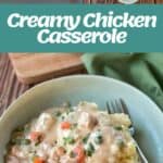 The process of making a creamy chicken casserole