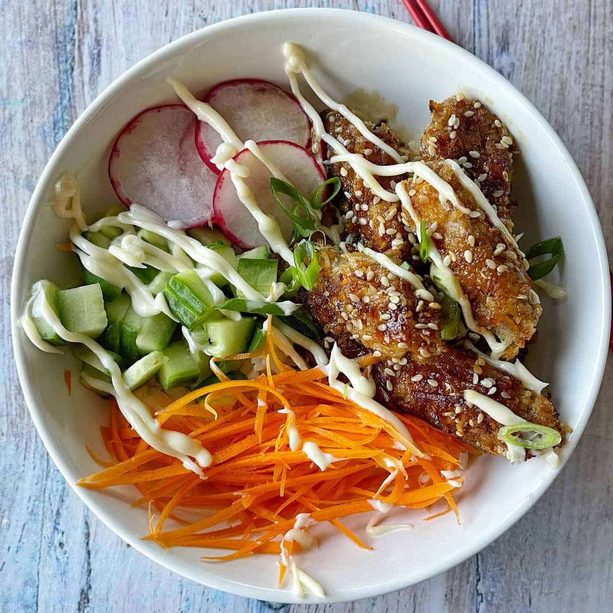 Easy teriyaki chicken bowls - recipe by VJ cooks