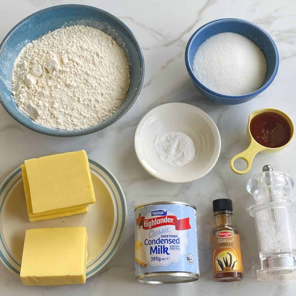 The ingredients to make Tan Slice