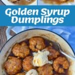 The process of making Golden Syrup Dumplings.