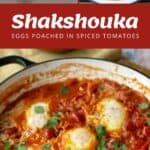 The process of making shakshouka.