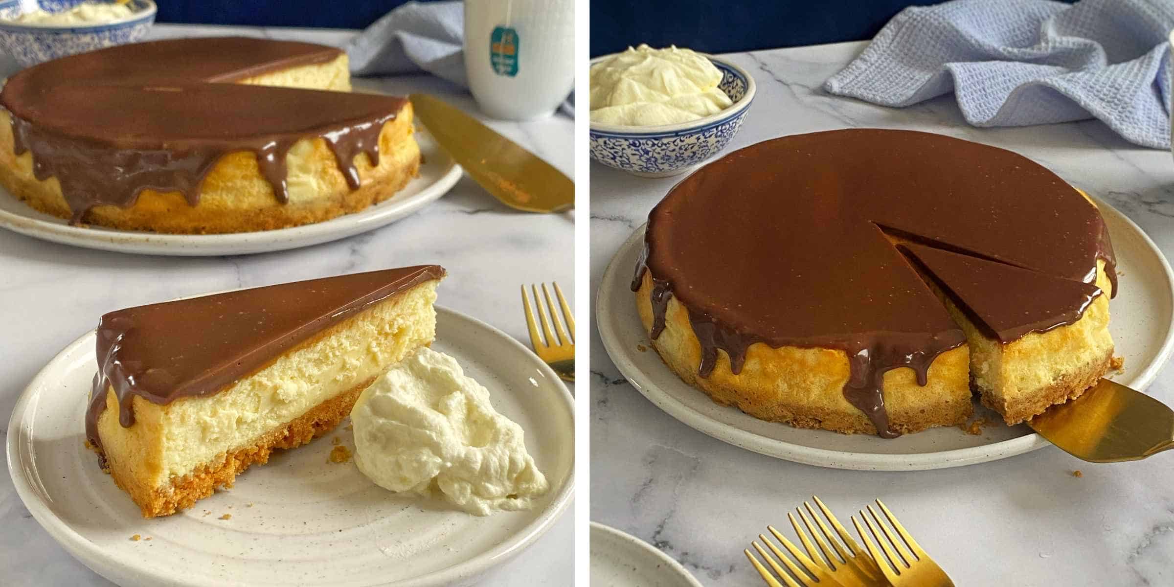 New York Style Baked Cheesecake - VJ Cooks