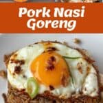 The process of making Pork Nasi Goreng