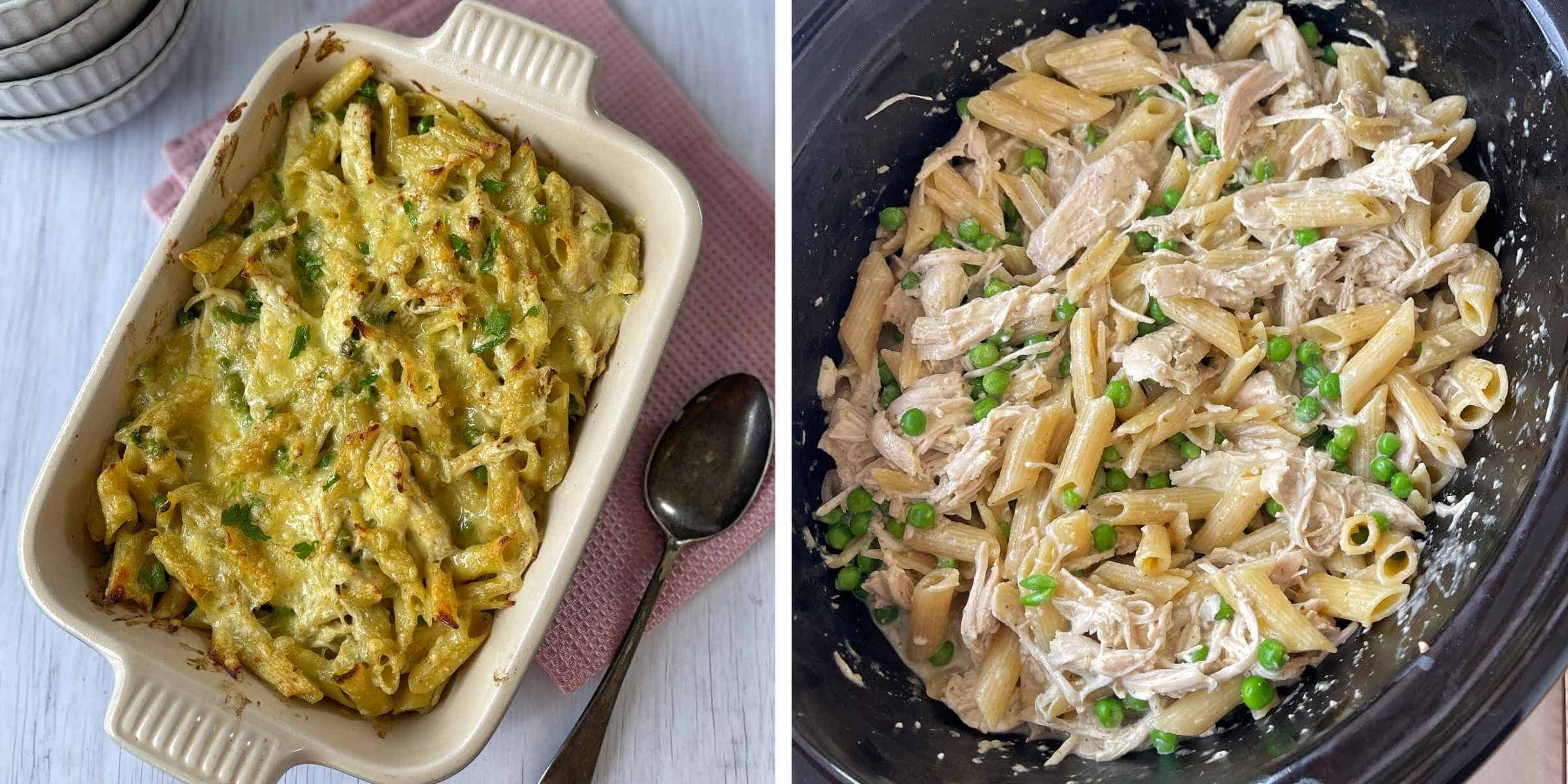 Slow Cooker Chicken Pesto Pasta - VJ Cooks