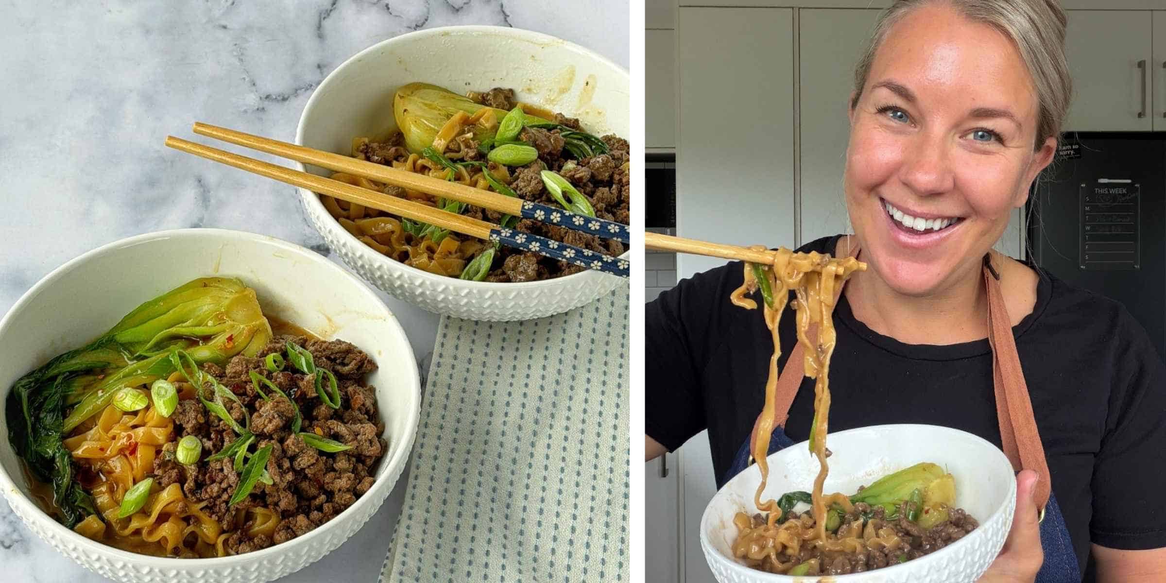 One Pot Beef Mince Noodles - VJ Cooks